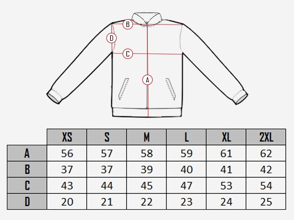  Starlett skinnjakke size chart