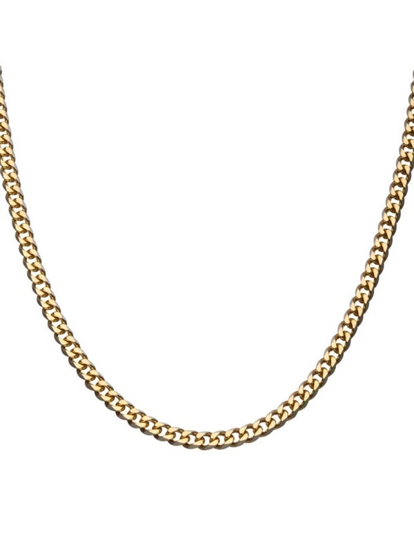 Stainless Steel Gold Plated 8mm Curb Chain