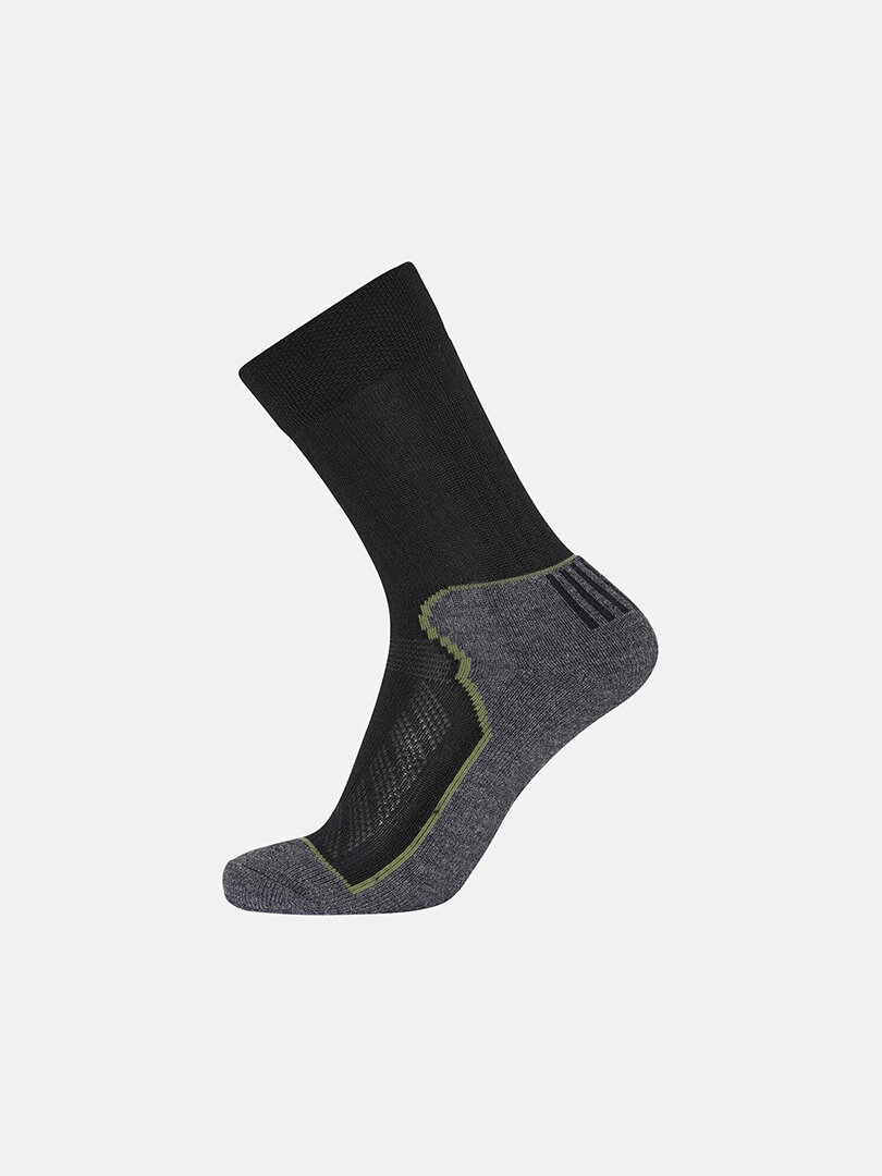 2-Pack Dovre Organic Wool Sokker - Svart/Grå