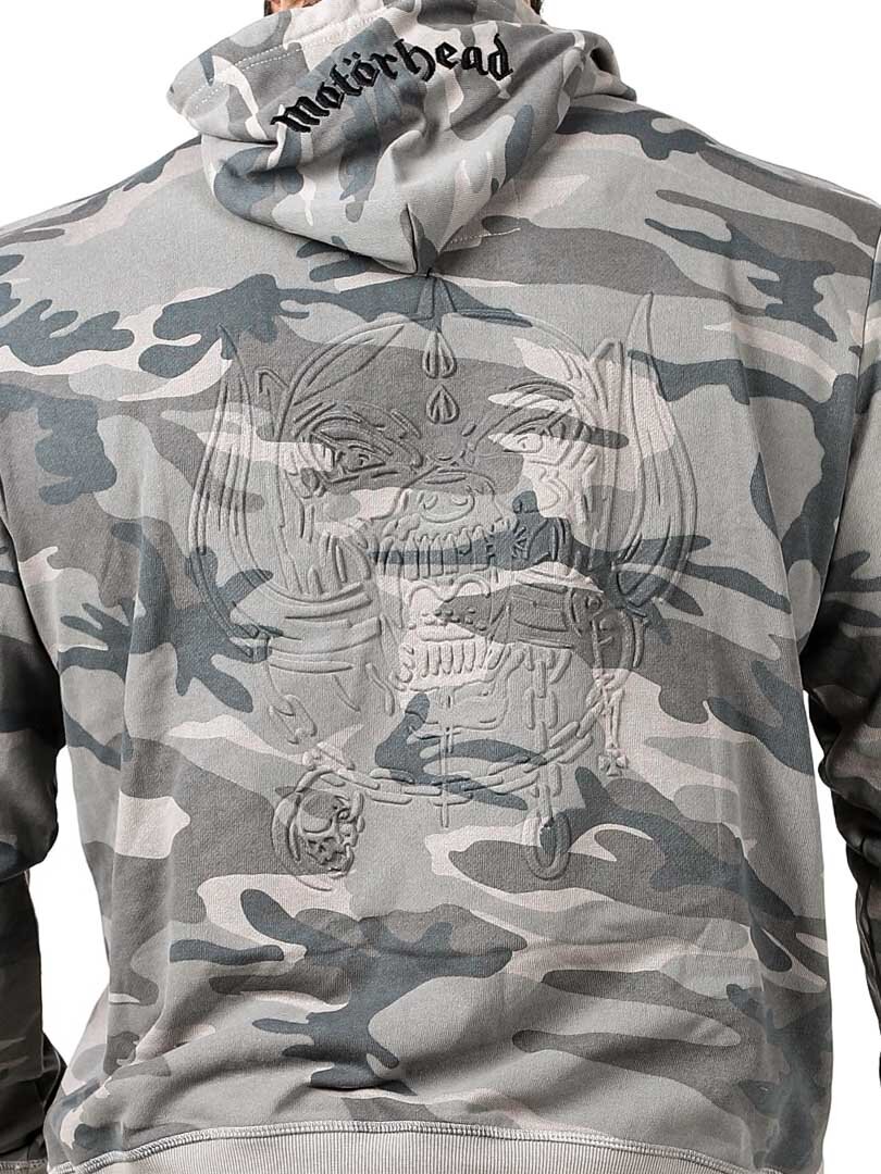Motörhead hettegenser - Grå Camo