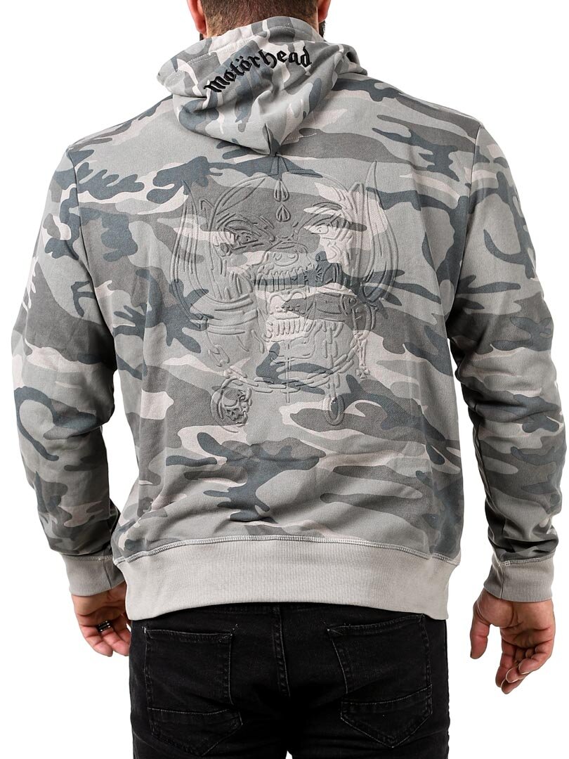 Motörhead hettegenser - Grå Camo
