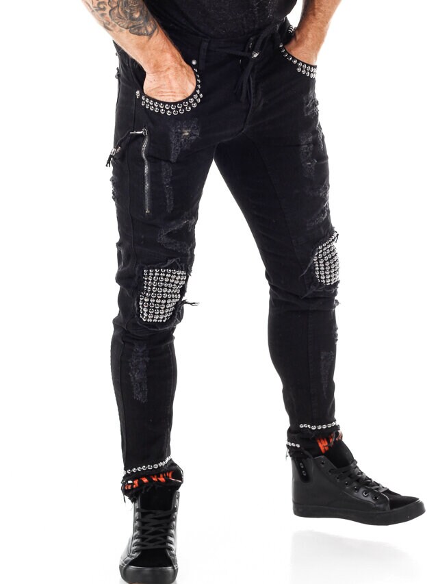 Zakai Kingz Jeans - Svart/Oransje