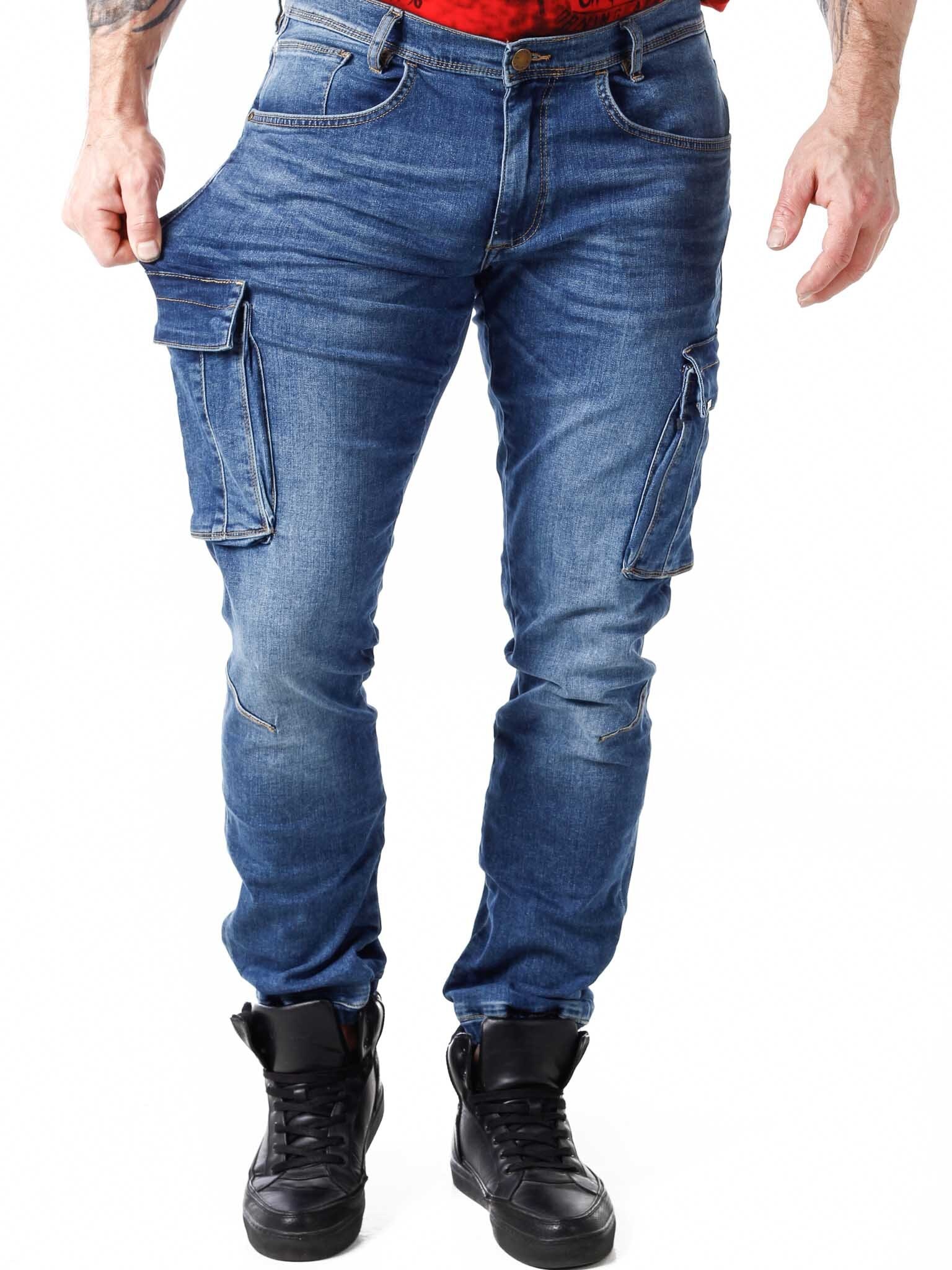 Harvey Cargo Joggjeans - Blå
