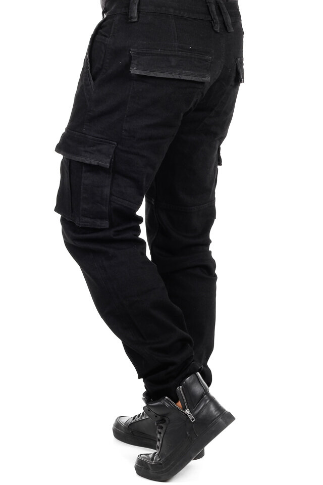 Sa1nt Workwear Utility Cargo Jeans - Black