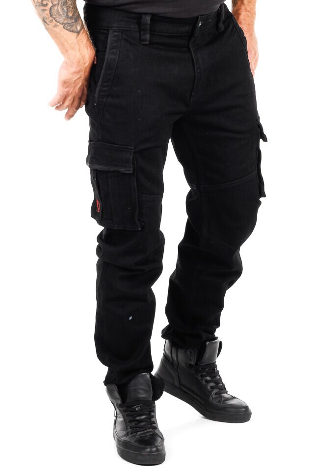 Sa1nt Workwear Utility Cargo Jeans - Black