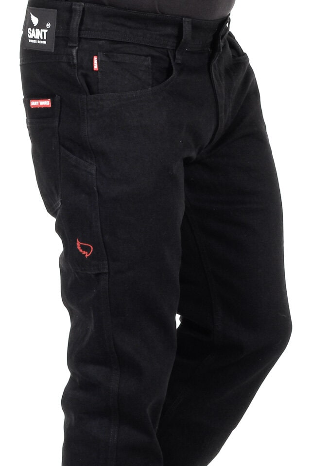 Sa1nt Workwear Straight Fit Jeans - Black