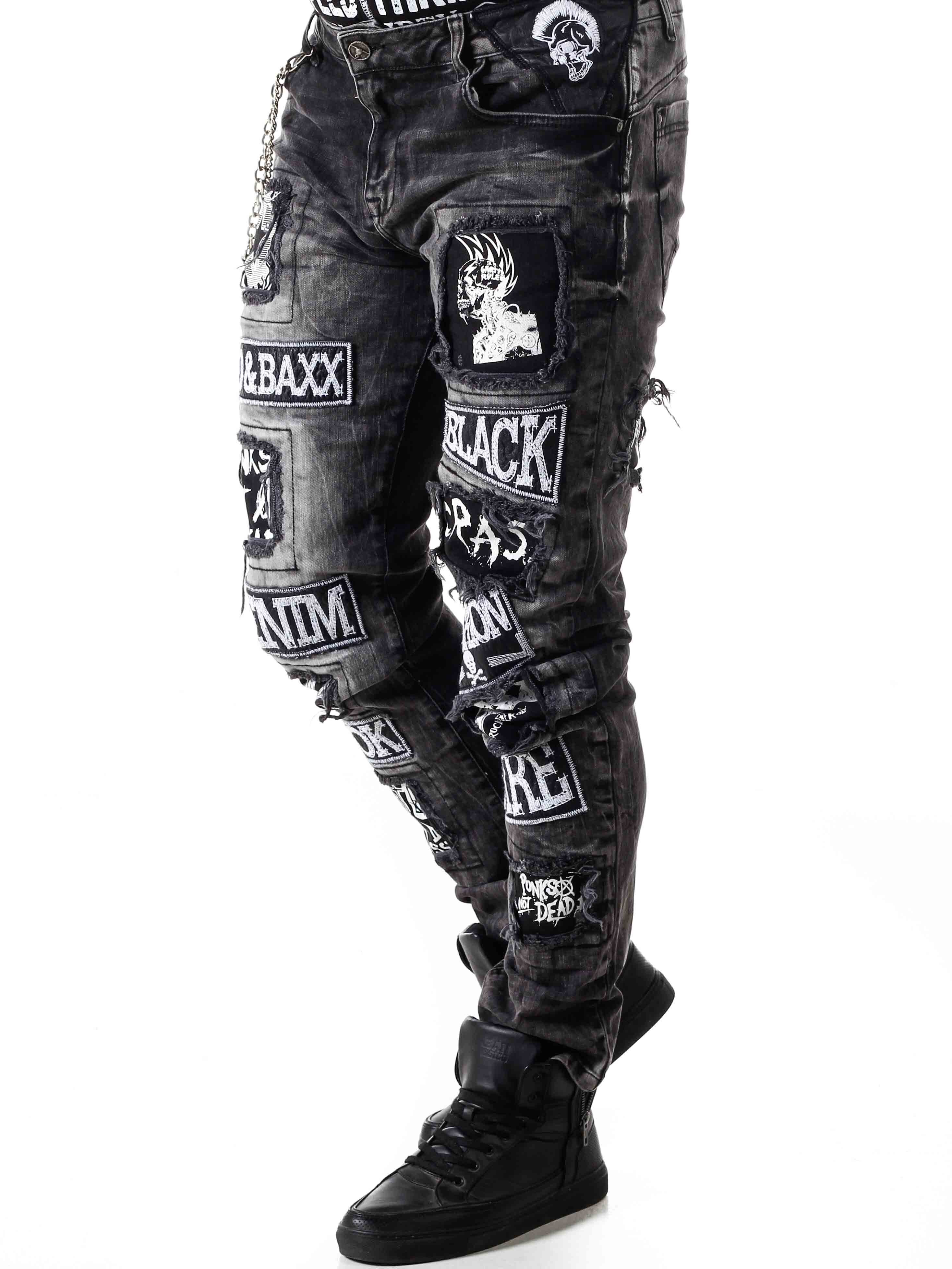 Silver Chain Cipo & Baxx Jeans - Svart