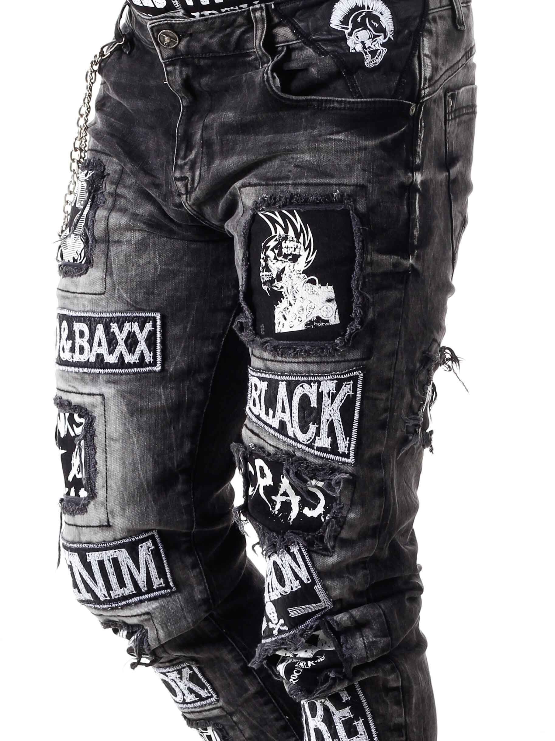 Silver Chain Cipo & Baxx Jeans - Svart