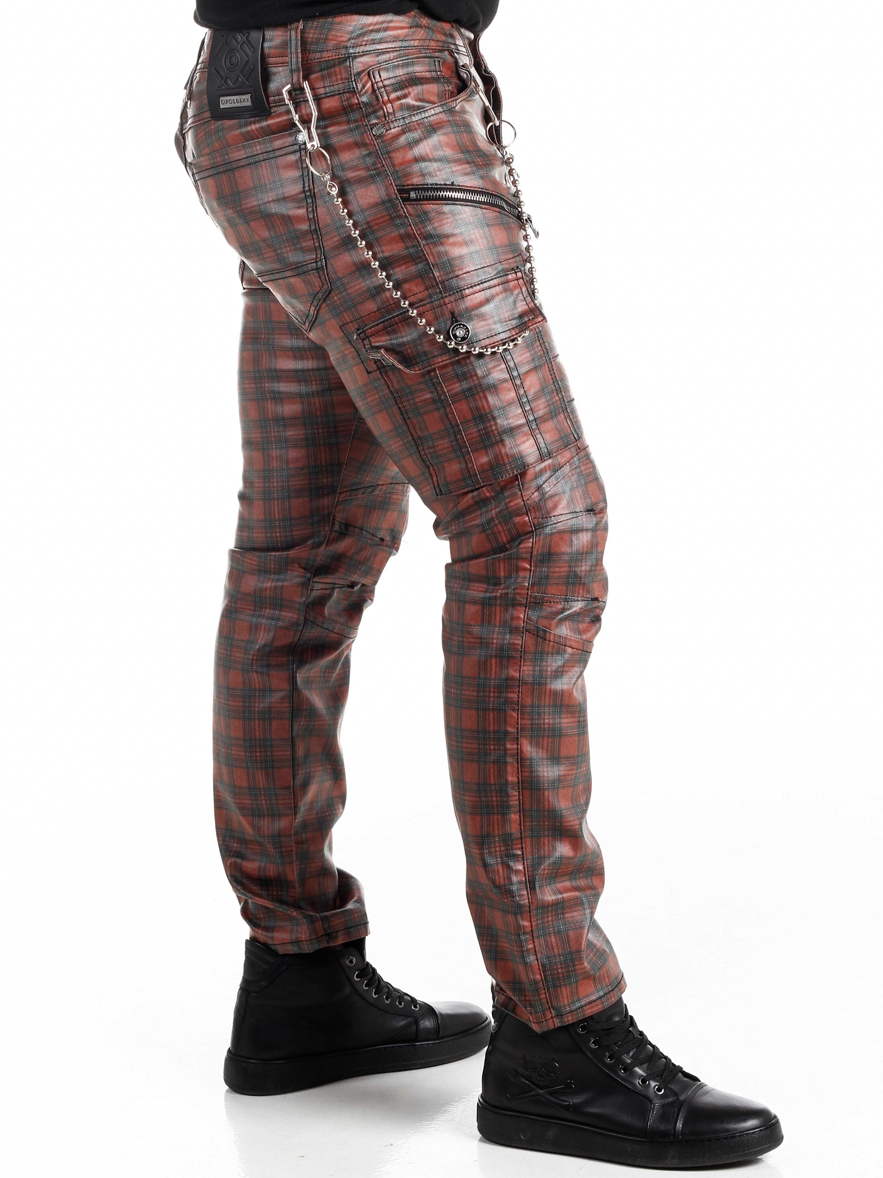 Punkrocker Cipo & Baxx Jeans - Rød