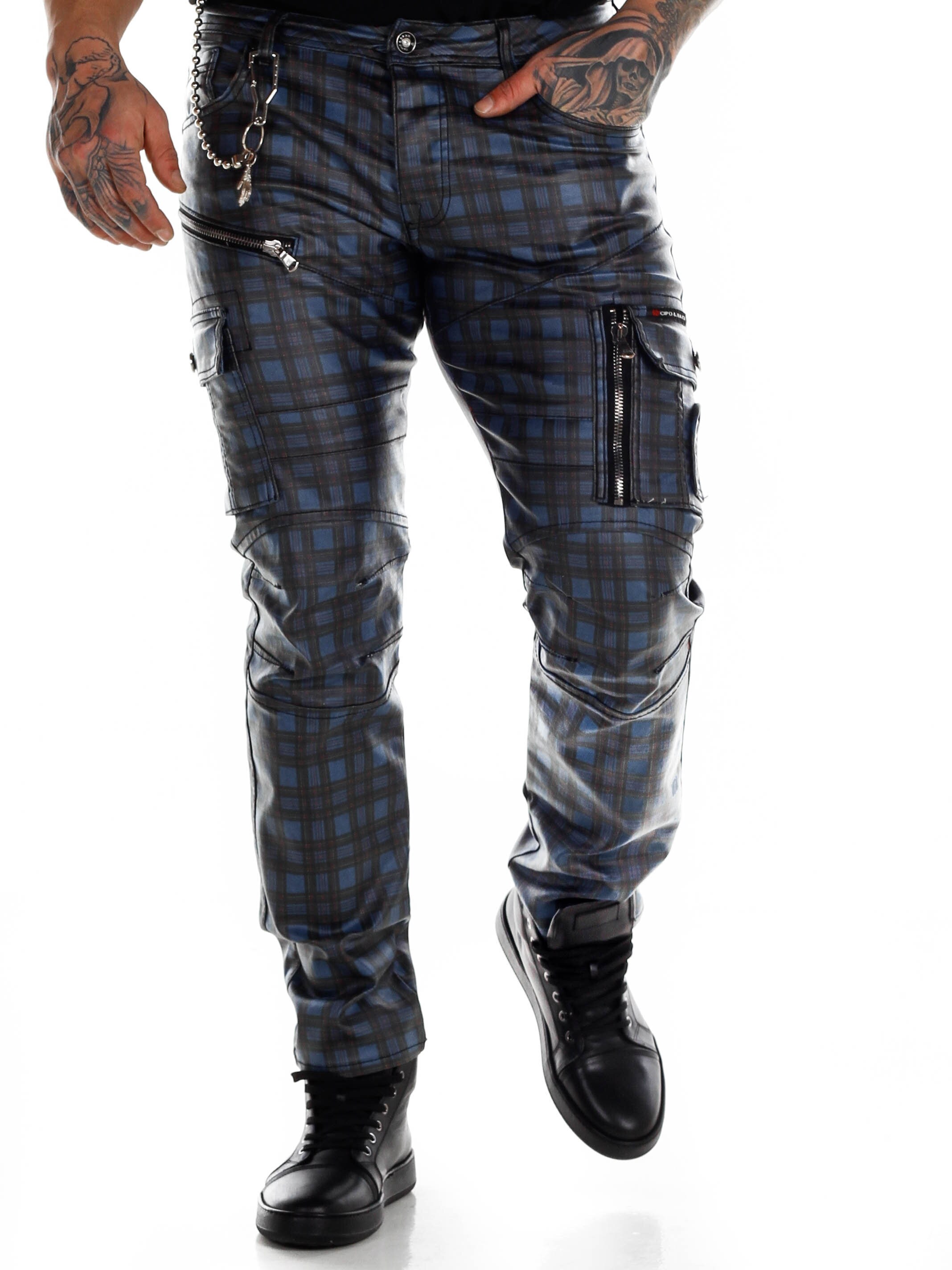 Punkrocker Cipo & Baxx Jeans - Blå