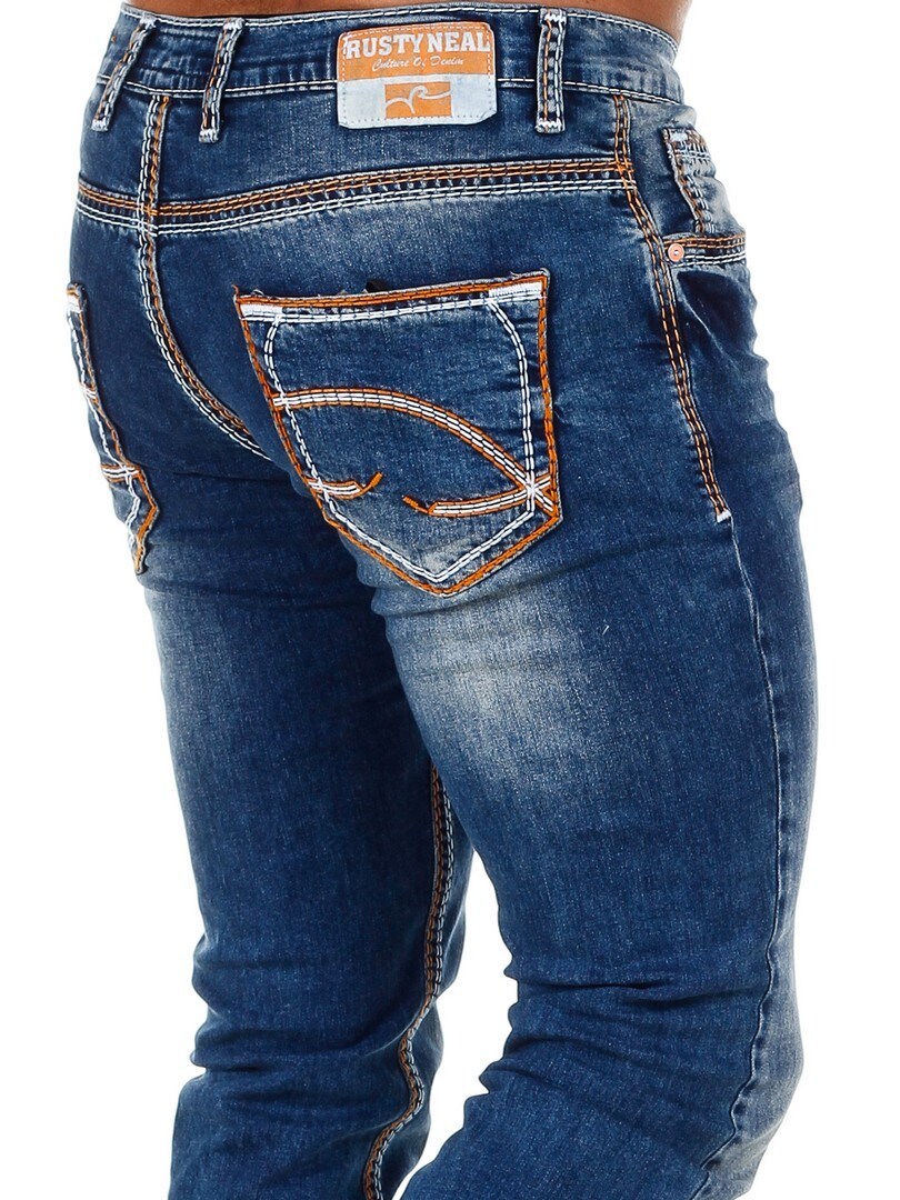 Rusty Levin New Jeans - Blå/Oransje