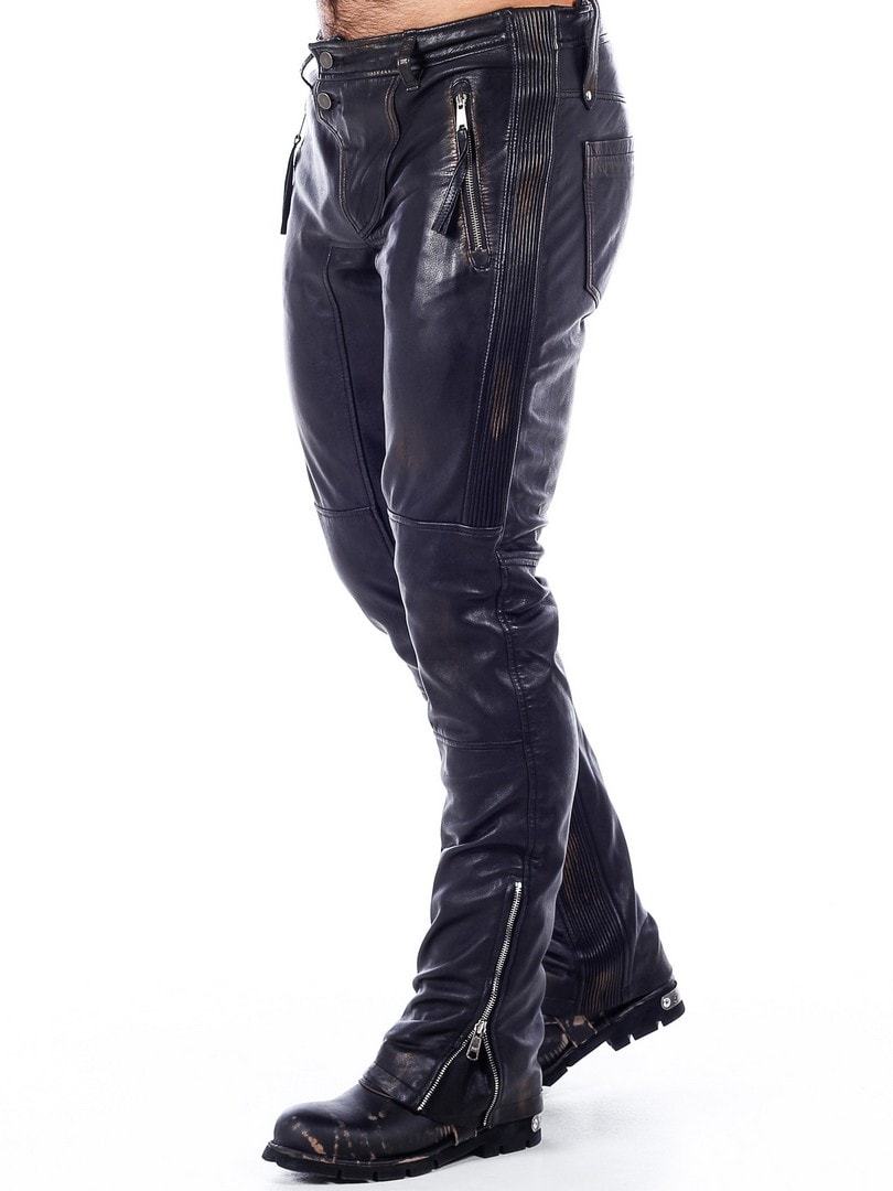A-RD Premium Ghost Rider Skinnbukse - SvartGull (7)