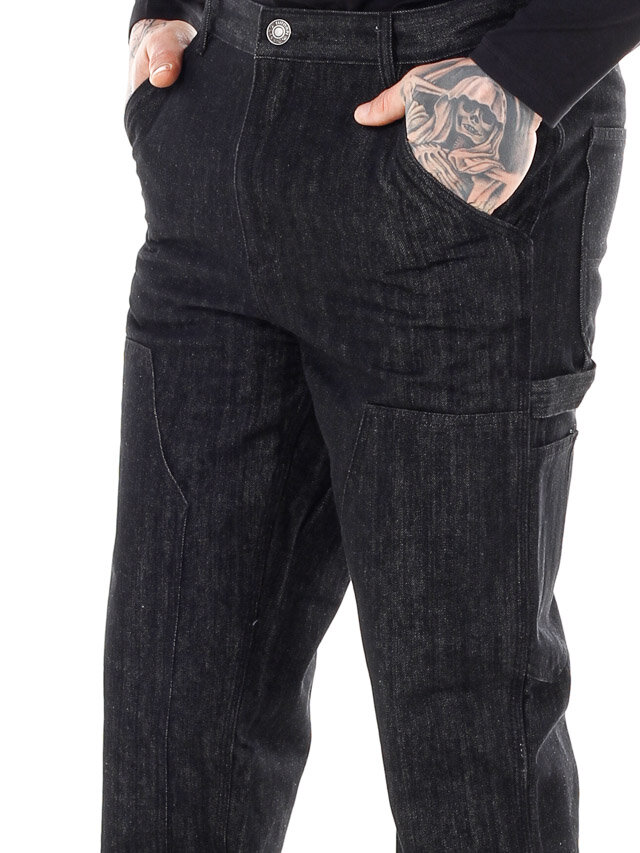 Double Knee Urban Jeans - Svart