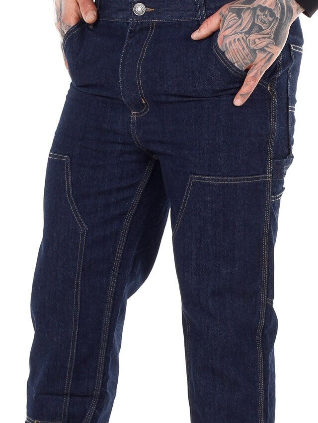 Double Knee Urban Jeans - Mørkeblå