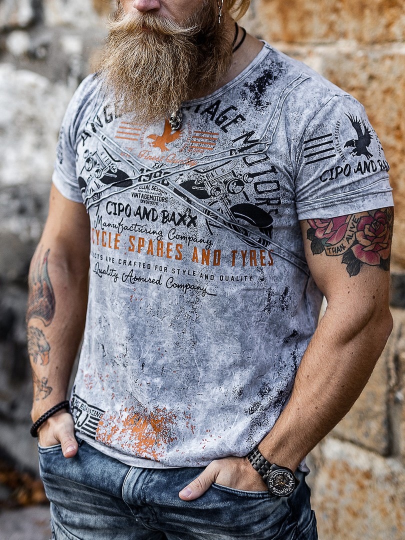 ANGEL VINTAGE CIPO & BAXX TEE - KOKSGRÅ (1)