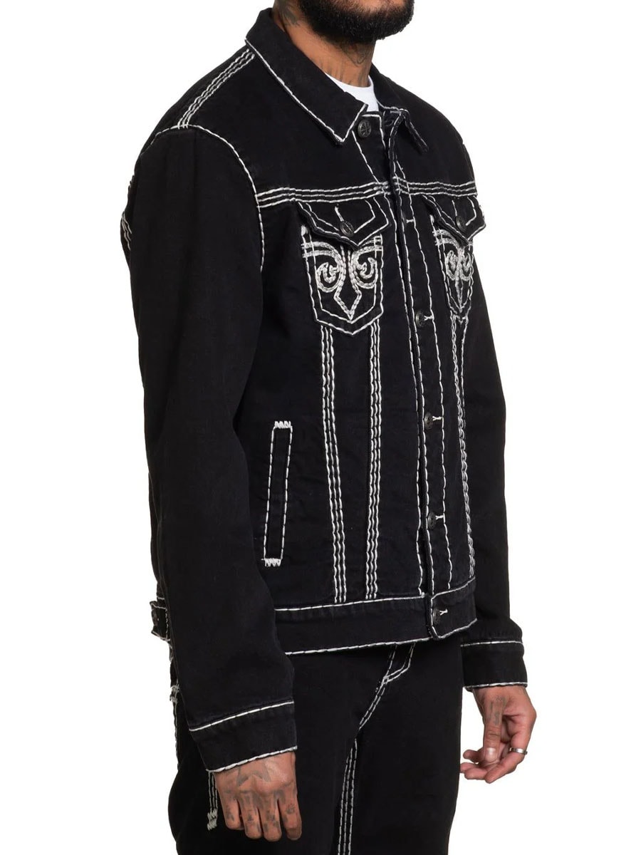 Affliction Black Jeansjacka - Svart 12.jpg