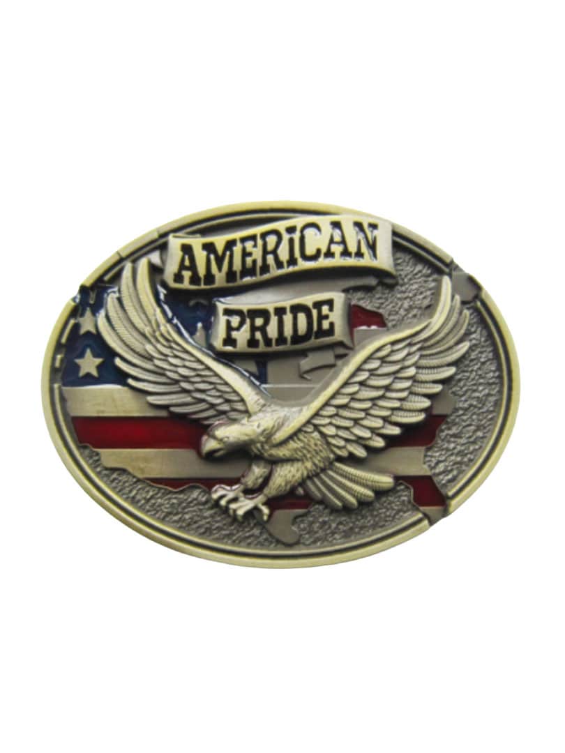 American Pride Eagle Western Cowboy Belt Buckles bronse.jpg
