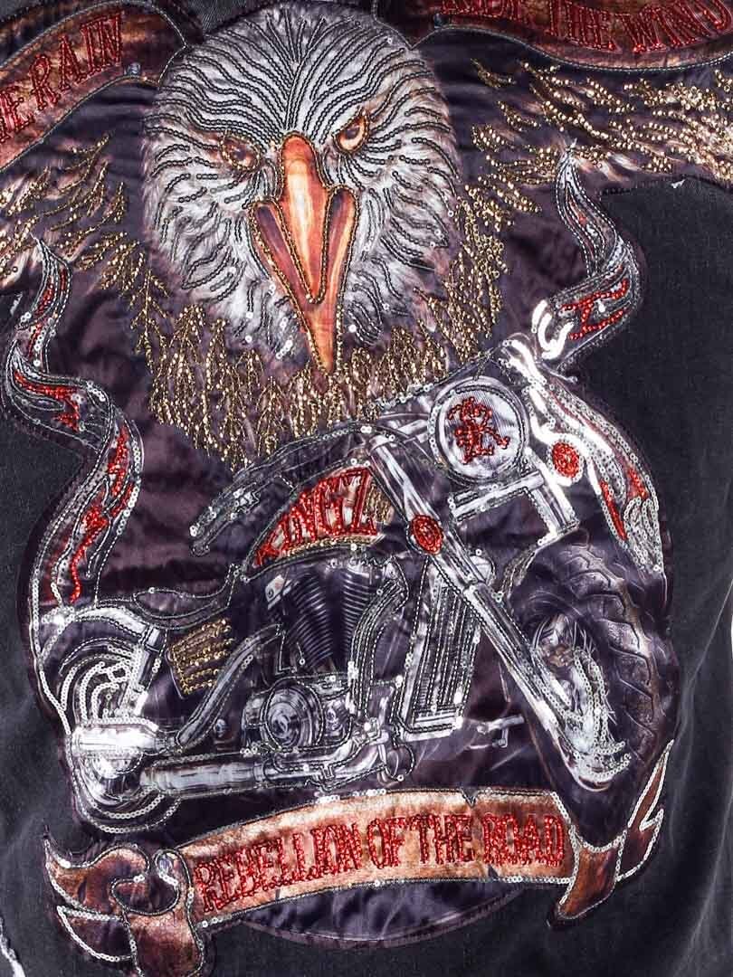 Eagle Rider Kingz Jeansjakke - Grå