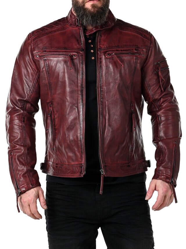 RD Thunder Skinnjakke - Dirty Red