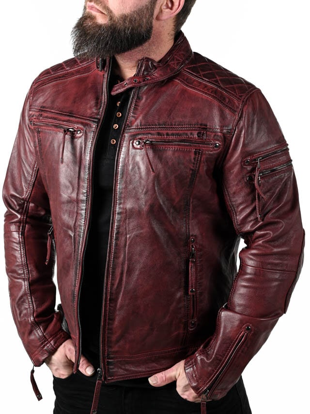 RD Thunder Skinnjakke - Dirty Red