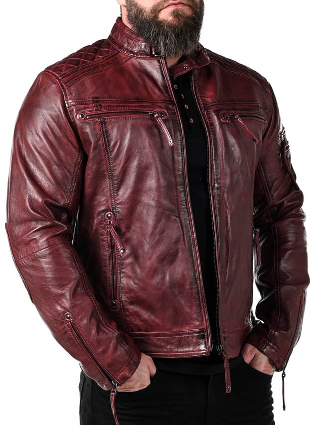 RD Thunder Skinnjakke - Dirty Red