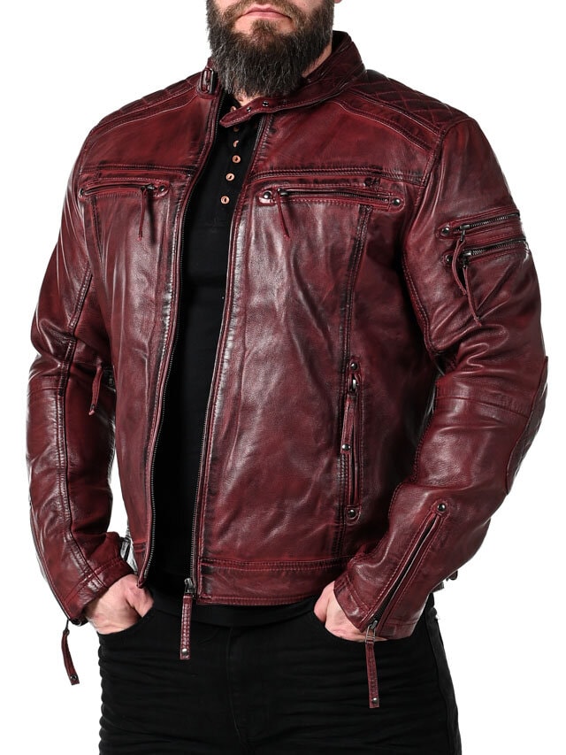 RD Thunder Skinnjakke - Dirty Red