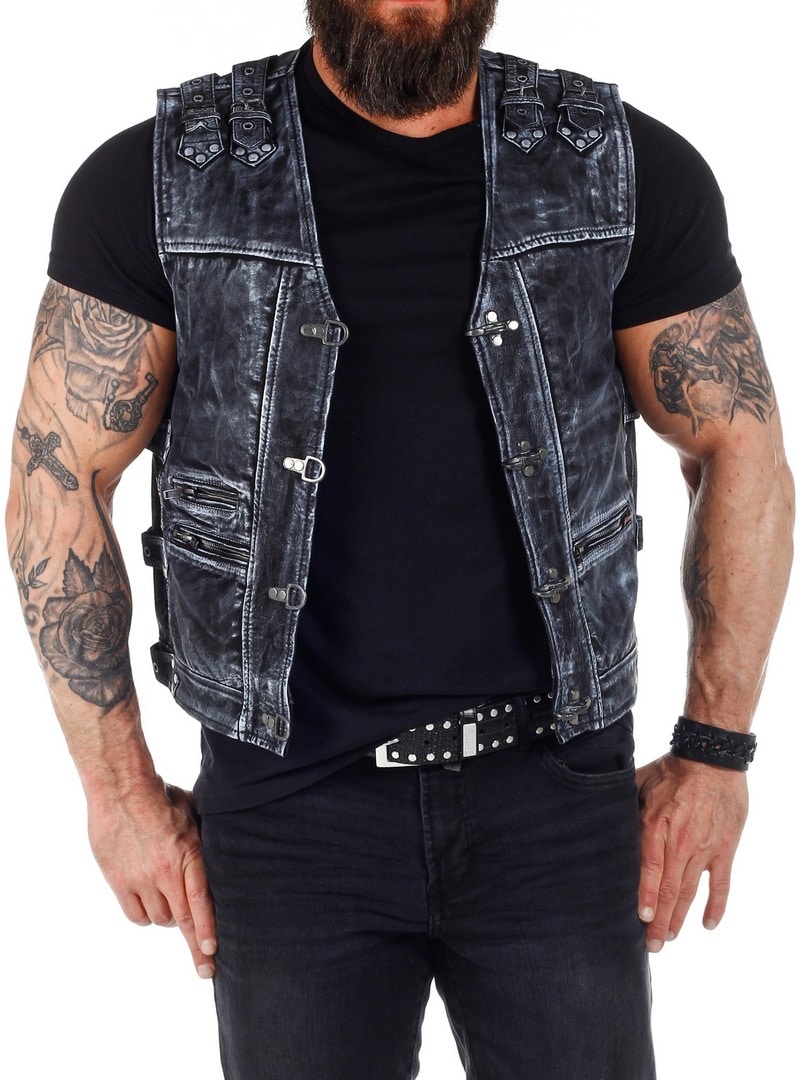 B-BIKER VEST-BLUE GREY (1)