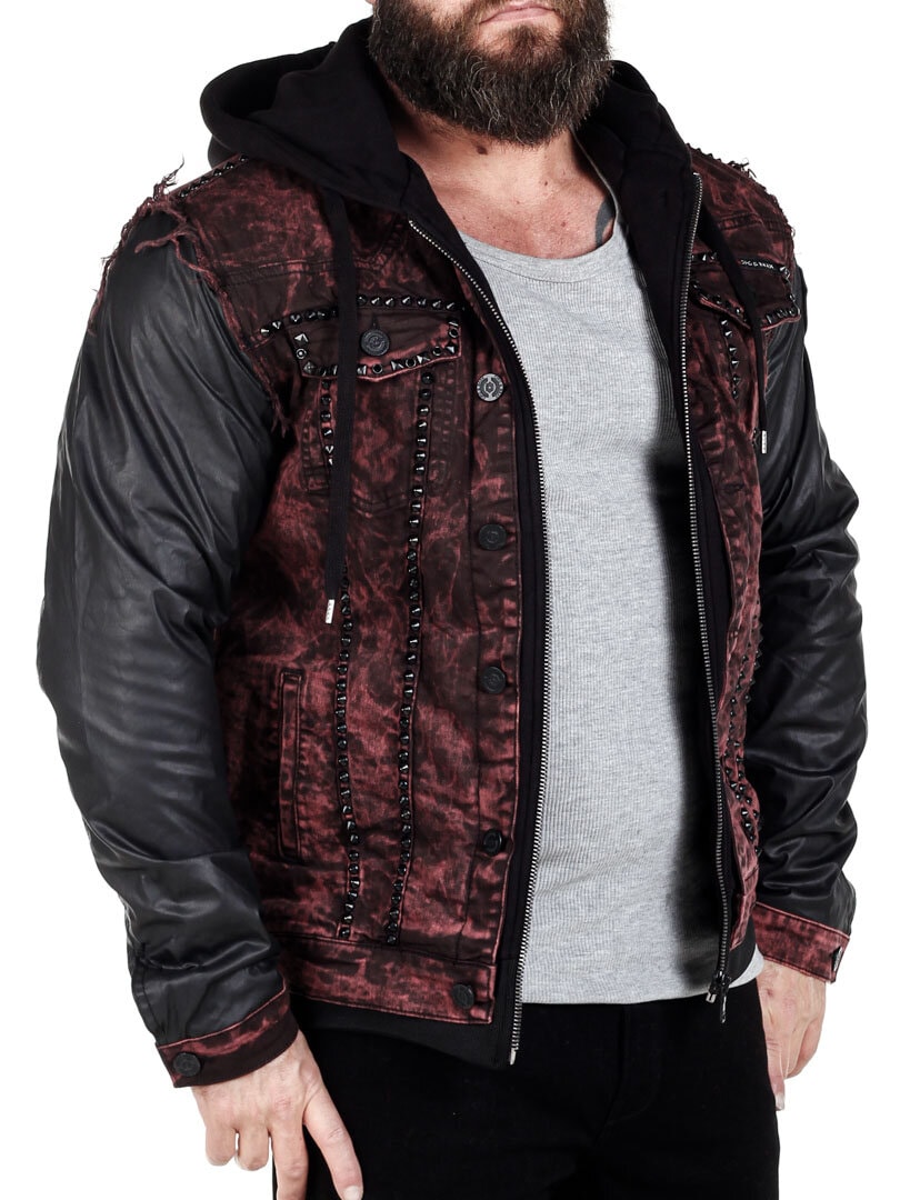 Rockfield Cipo & Baxx Jeansjakke - Burgundy
