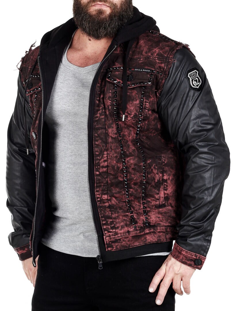 Rockfield Cipo & Baxx Jeansjakke - Burgundy