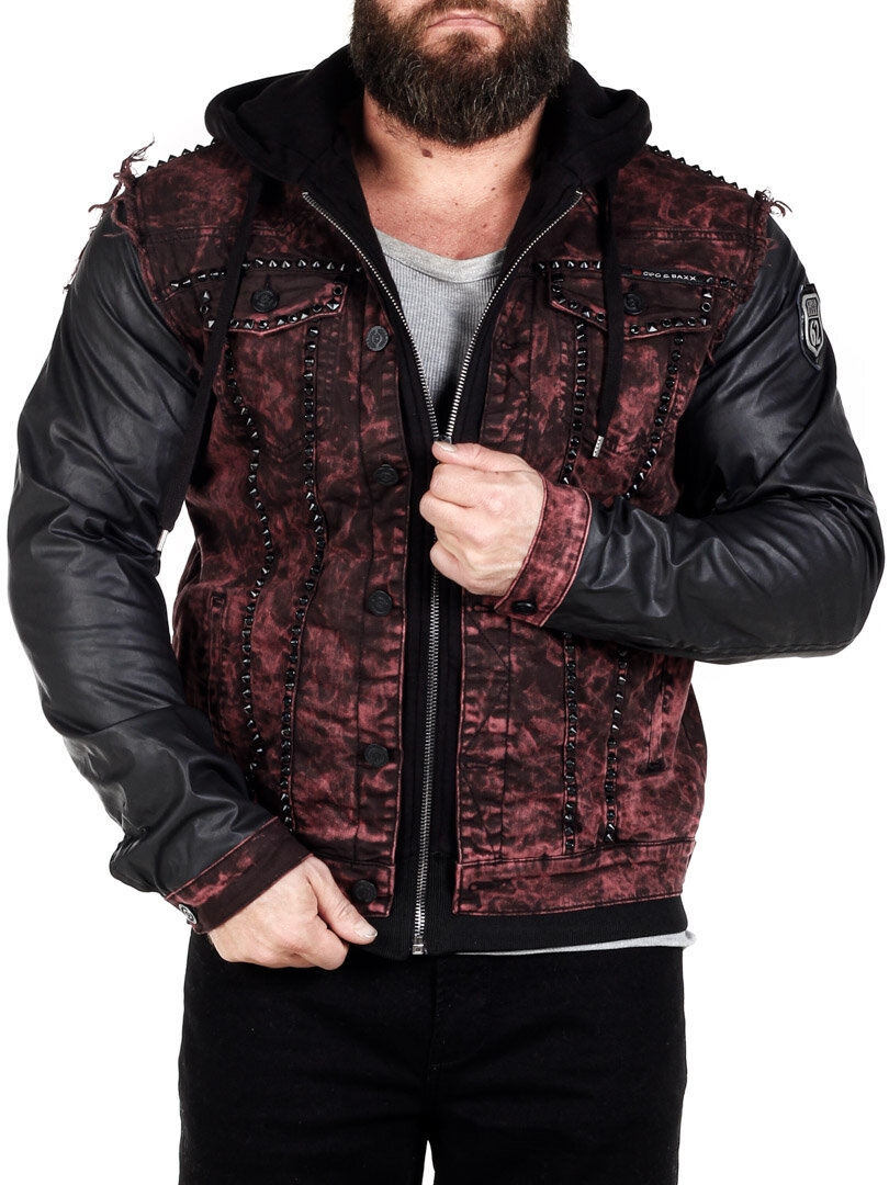 Rockfield Cipo & Baxx Jeansjakke - Burgundy
