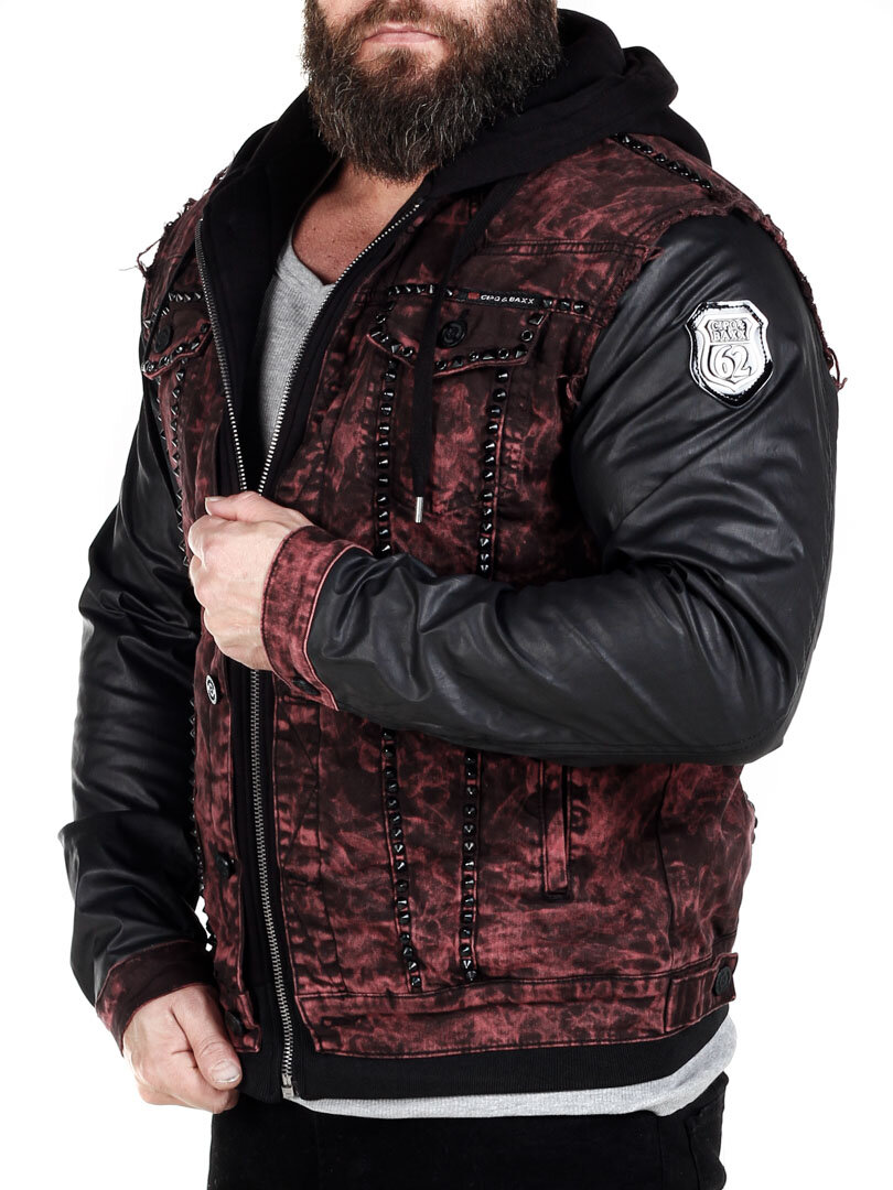 Rockfield Cipo & Baxx Jeansjakke - Burgundy