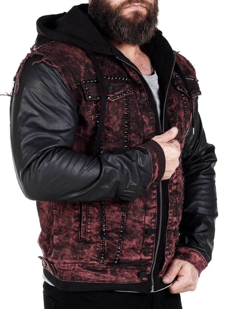 Rockfield Cipo & Baxx Jeansjakke - Burgundy