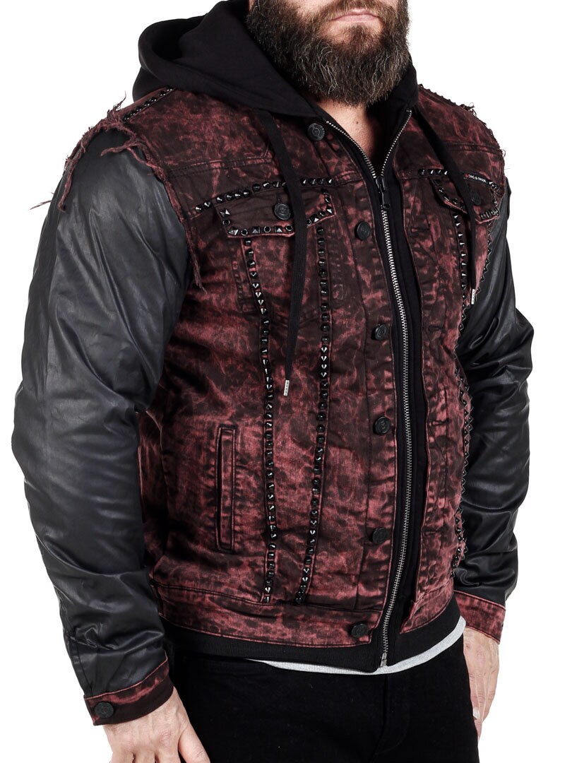 Rockfield Cipo & Baxx Jeansjakke - Burgundy