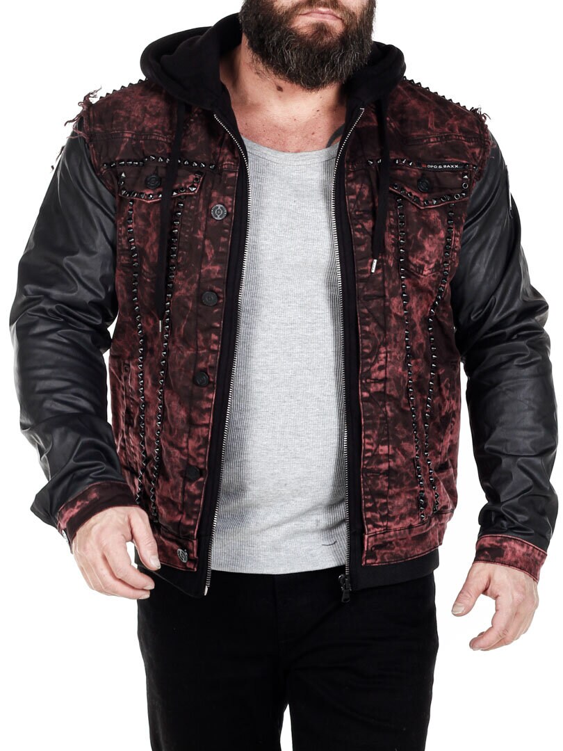 Rockfield Cipo & Baxx Jeansjakke - Burgundy