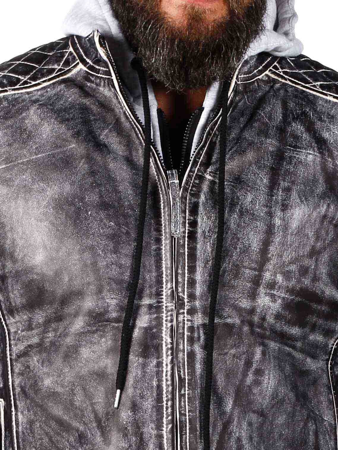 D12 Jason 2 in 1 Skinnjakke- Dirty White