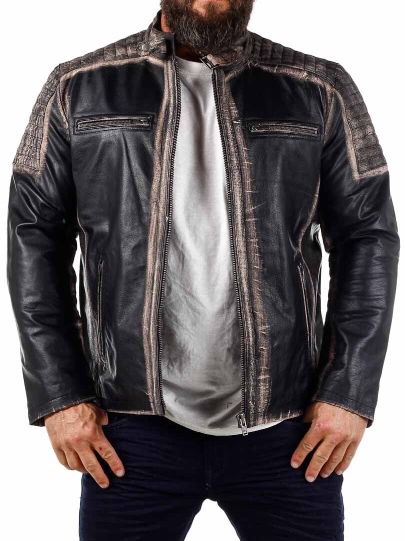 RD Marcone Skinnjakke - Dirty Brown