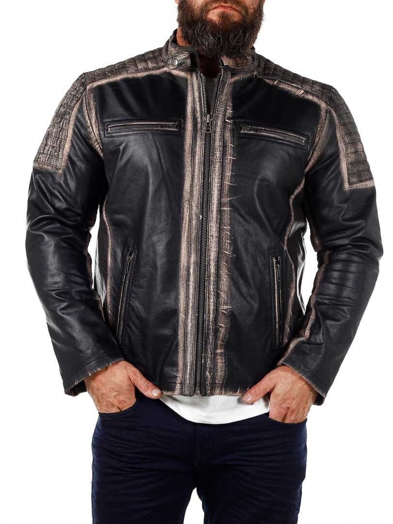 RD Marcone Skinnjakke - Dirty Brown