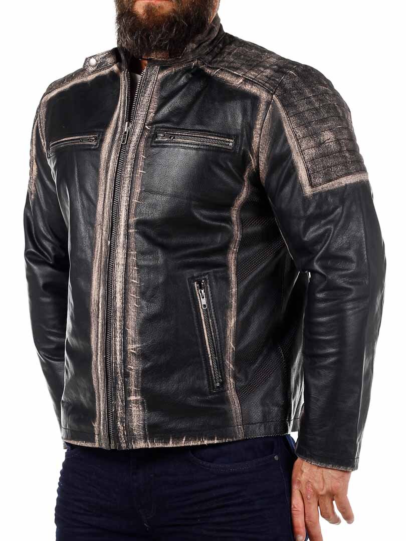 RD Marcone Skinnjakke - Dirty Brown