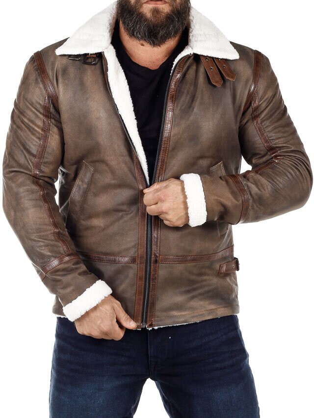 RD Torax Aviator Fôret Skinnjakke - Brun