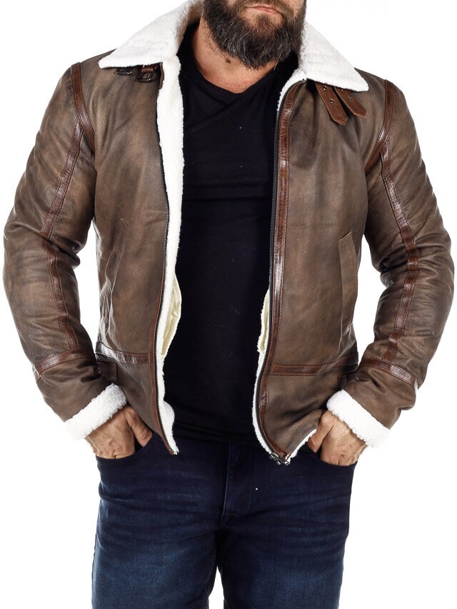 RD Torax Aviator Fôret Skinnjakke - Brun