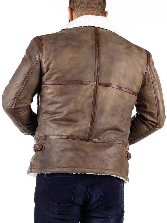 RD Torax Aviator Fôret Skinnjakke - Brun