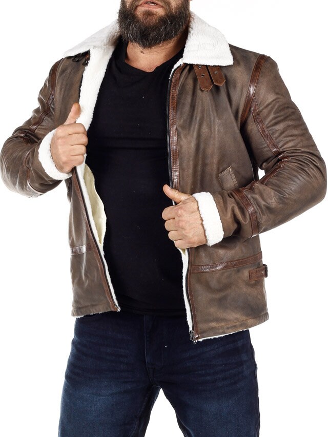 RD Torax Aviator Fôret Skinnjakke - Brun