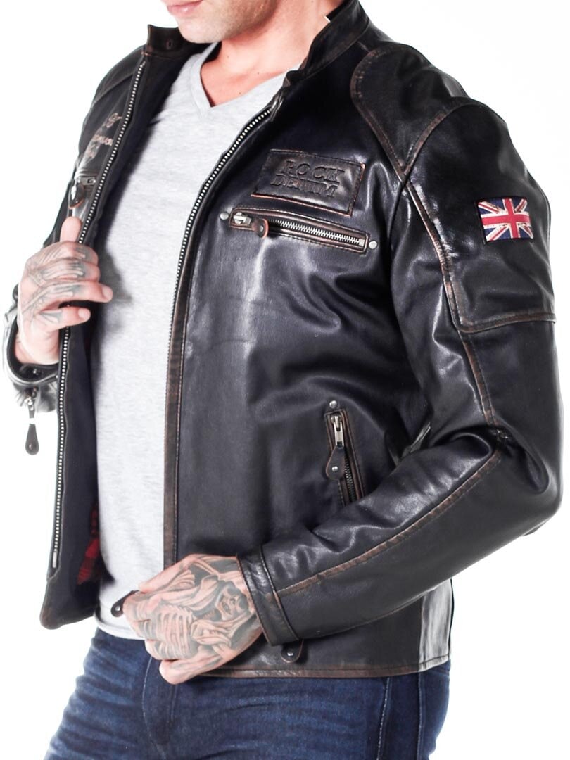 RD Union Jack Skinnjakke - Svart
