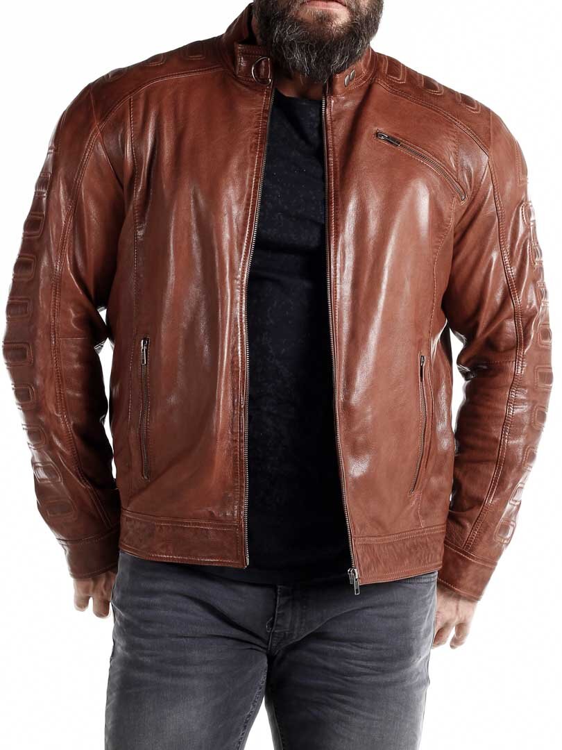RD Rican Skinnjakke - Cognac