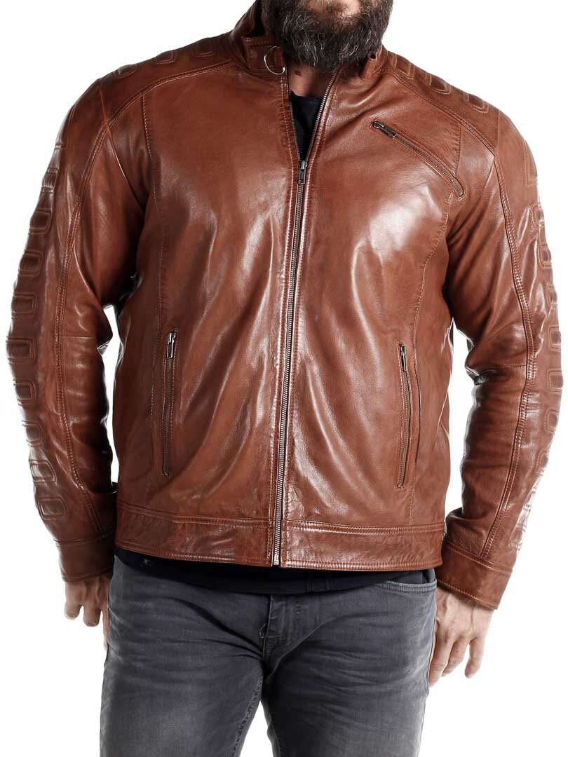 RD Rican Skinnjakke - Cognac