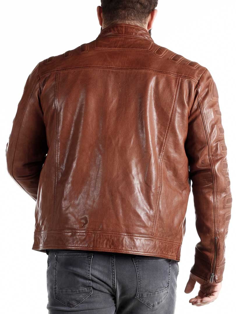 RD Rican Skinnjakke - Cognac