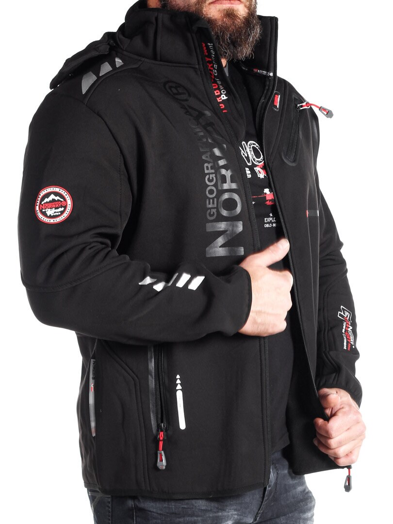 Luzern Geo Norway Softshelljakke - Svart