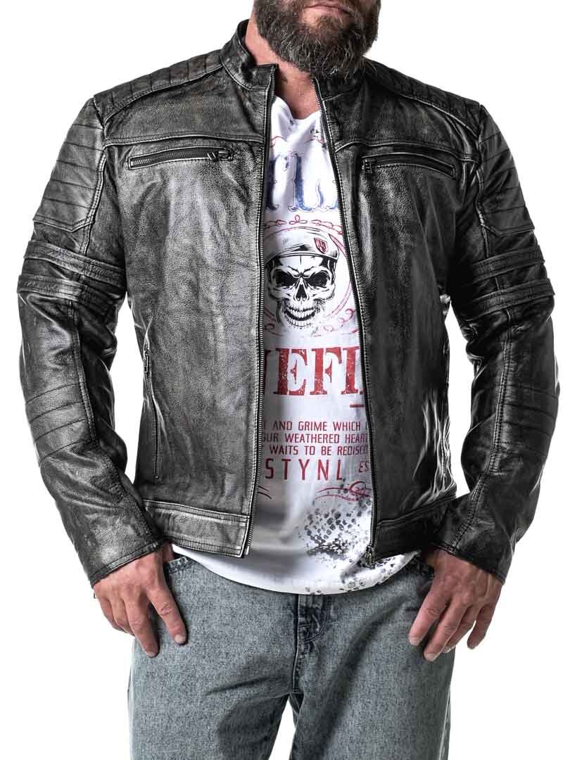 A&D Verna Skinnjakke - Dirty Black