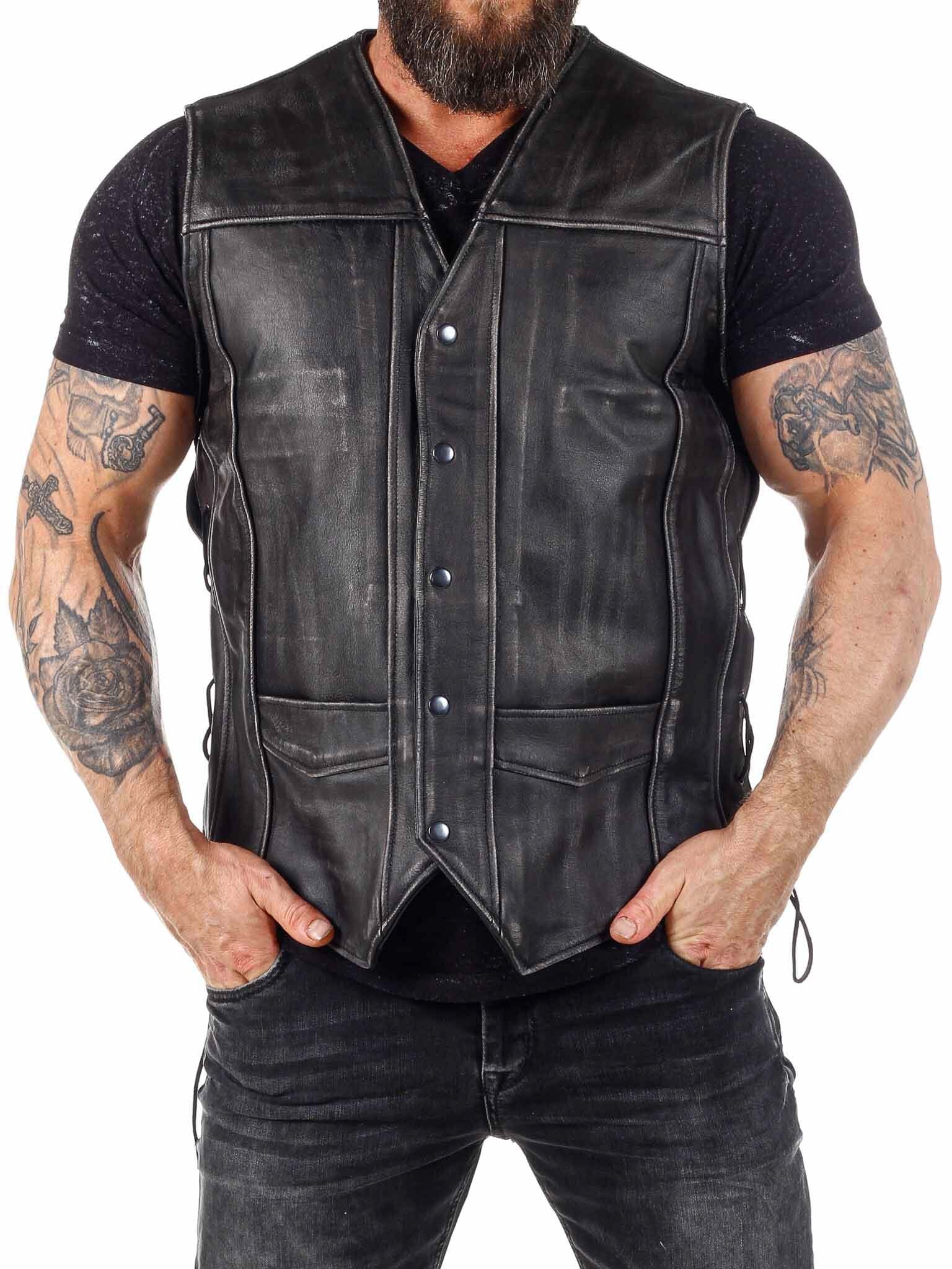 RD A&D Assergi Skinnvest - Dirty Black