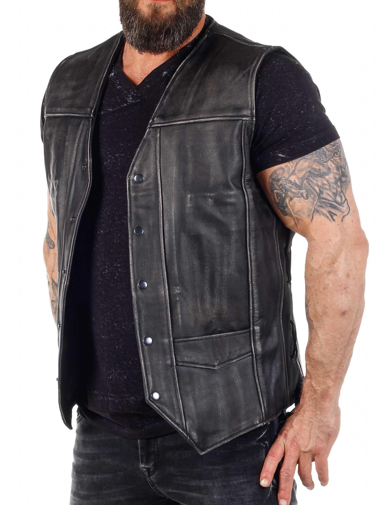 RD A&D Assergi Skinnvest - Dirty Black